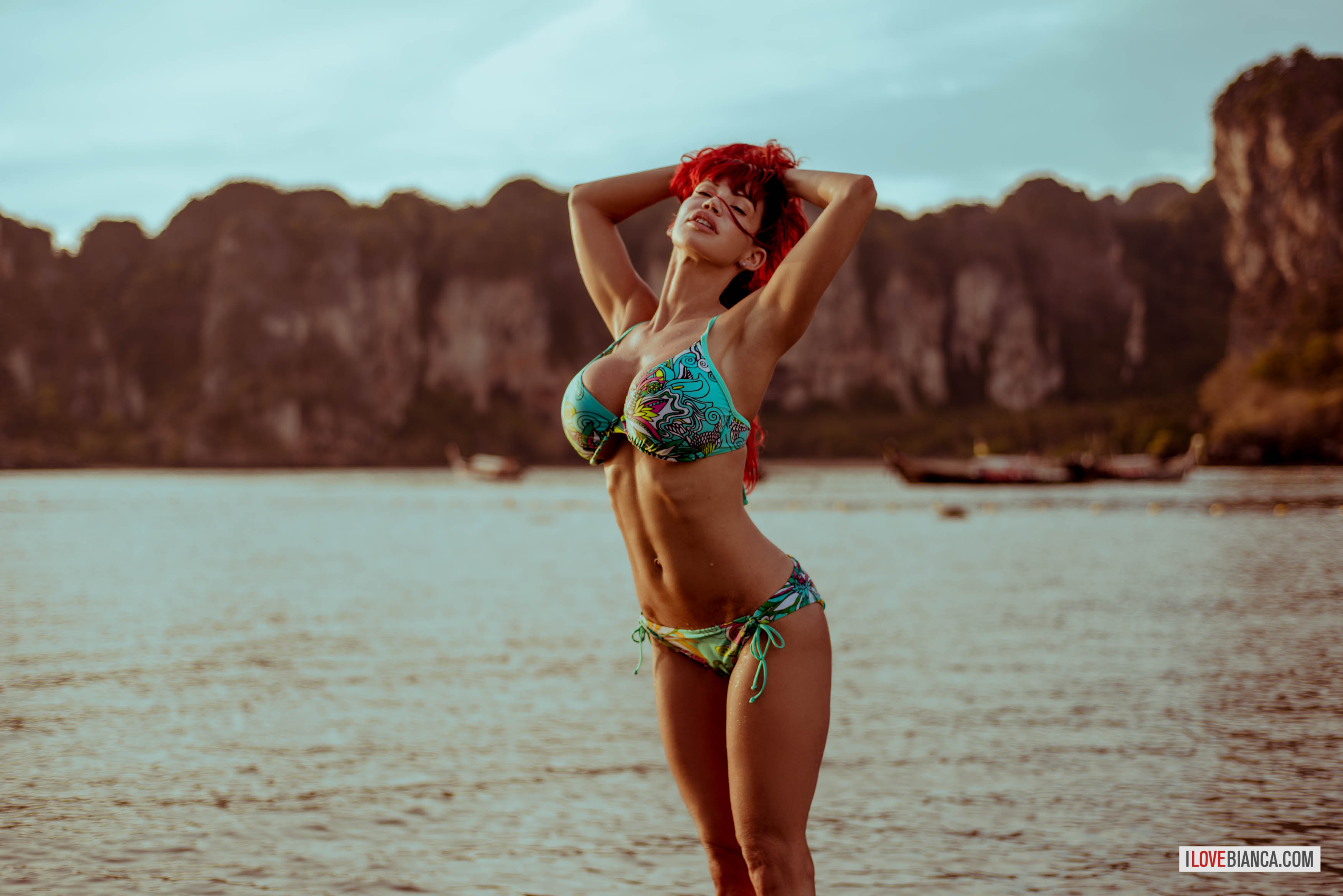 Sold Turquoise Under Cup Bikini Bianca Beauchamp